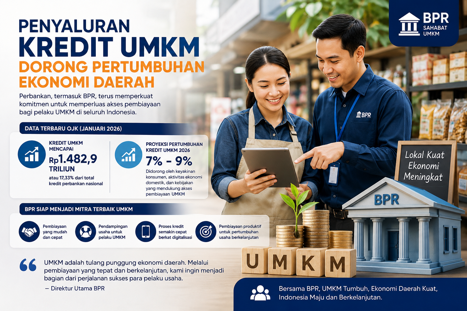 Penyaluran Kredit UMKM Diproyeksikan Meningkat, Jadi Motor Penggerak Ekonomi Daerah pada 2026