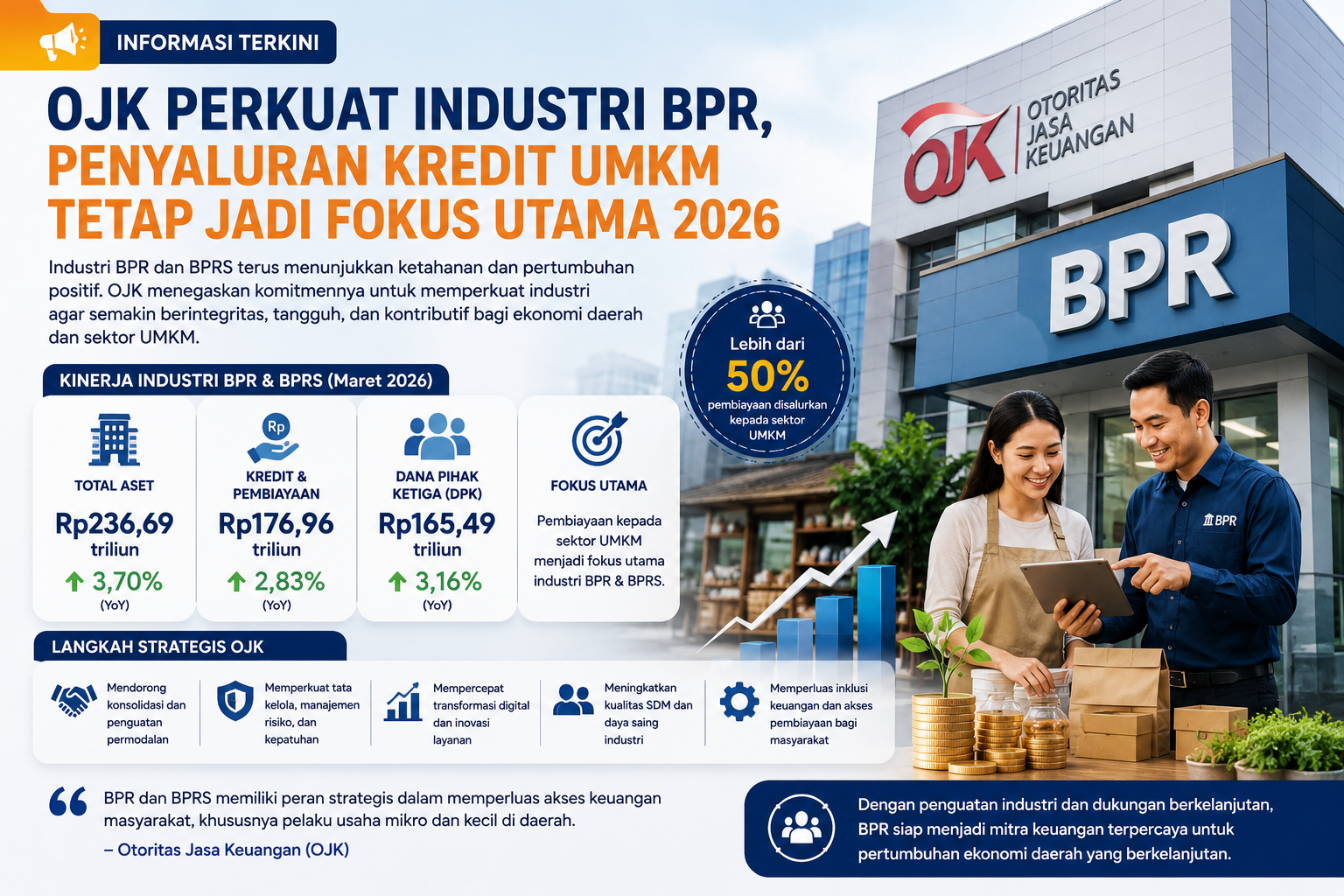 OJK Perkuat Industri BPR, Penyaluran Kredit UMKM Tetap Menjadi Fokus Utama Tahun 2026